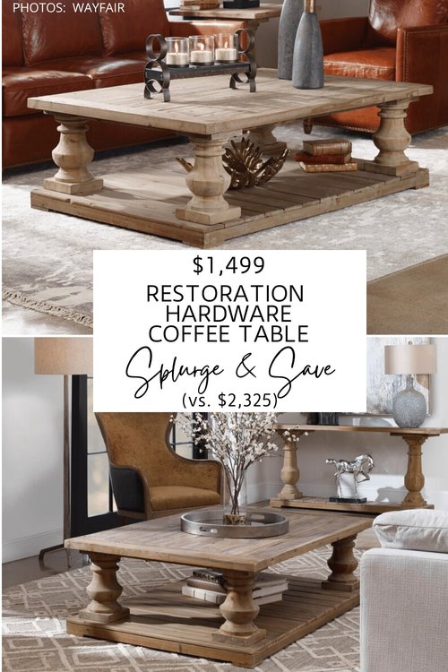 RESTORATION HARDWARE BALUSTRADE COFFEE TABLE COPYCAT KENDRA FOUND IT